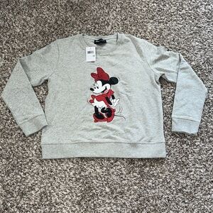 KATE SPADE New York Disney X Minnie Mouse Sweatshirt Gray size Medium NWT